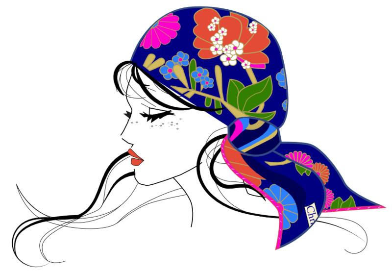 Bonjour tout le monde - Page 4 Dessin-femme-foulard1
