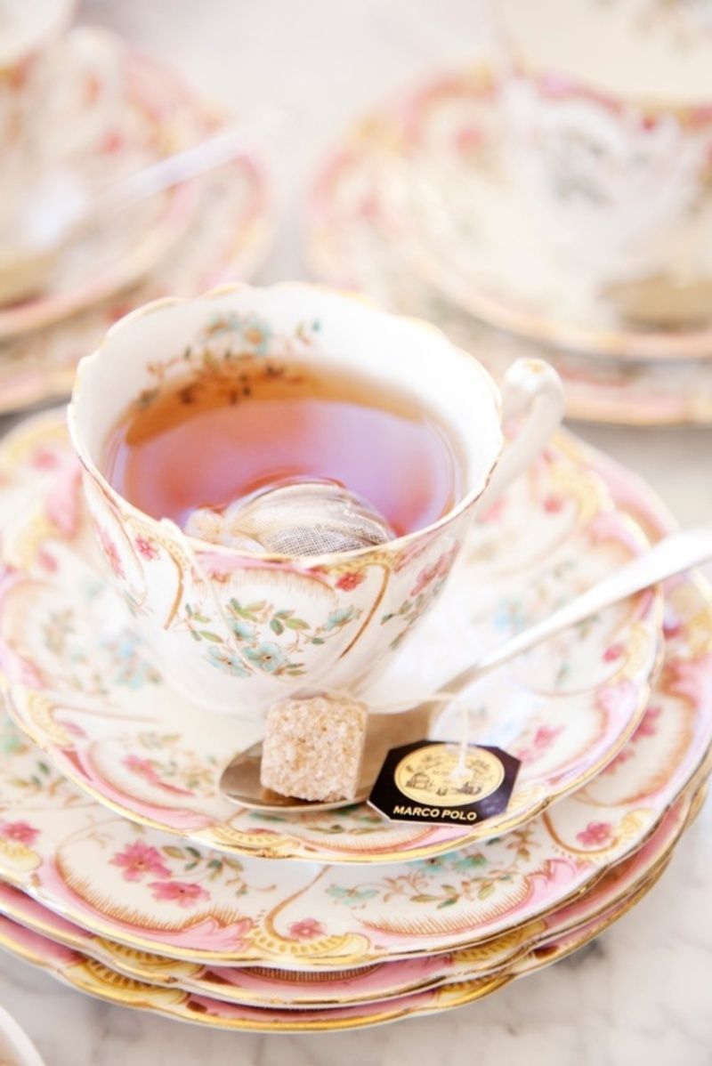 6 paire-tasses à café Pollen rose - Deshoulières • EUR 20,00