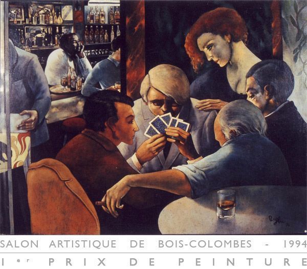 CDV Ladrey à Paris - 'Les Joueurs De Cartes' Photo Ancienne (Réf B 4)